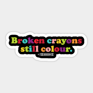 Broken Crayons Sticker